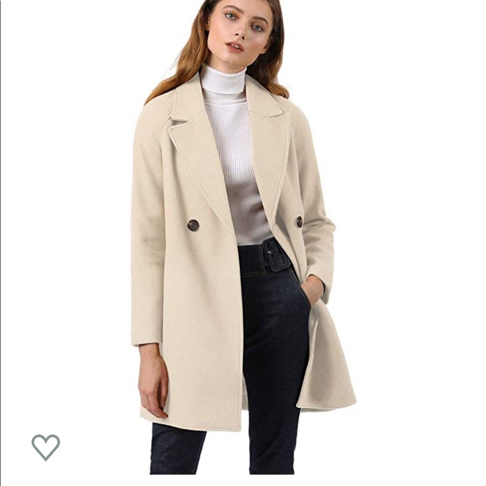Allegra K Winter white / cream coat small
